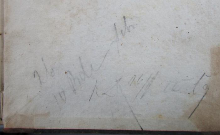  Lehrbuch der Chemie. Erster Band (1833);- (unbekannt), Von Hand: Nummer, Notiz; '26
10 Bde sch.
KL 16/[...] Cg'. 