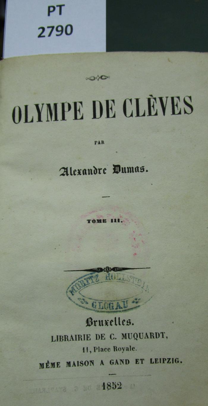  Olympe de Clèves. Tome III (1852)