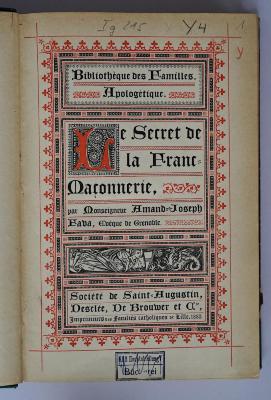 Ig 215 : Le Secret de la Franc-Maconnerie (1883)