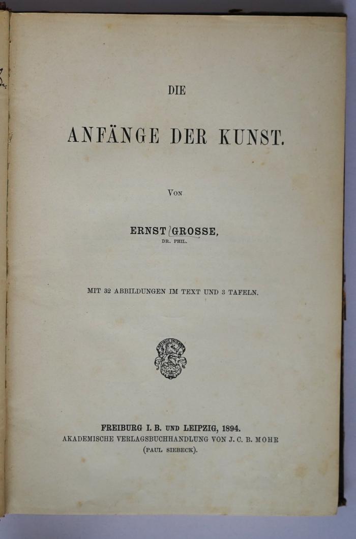 II 3646 : Die Anfänge der Kunst (1894)