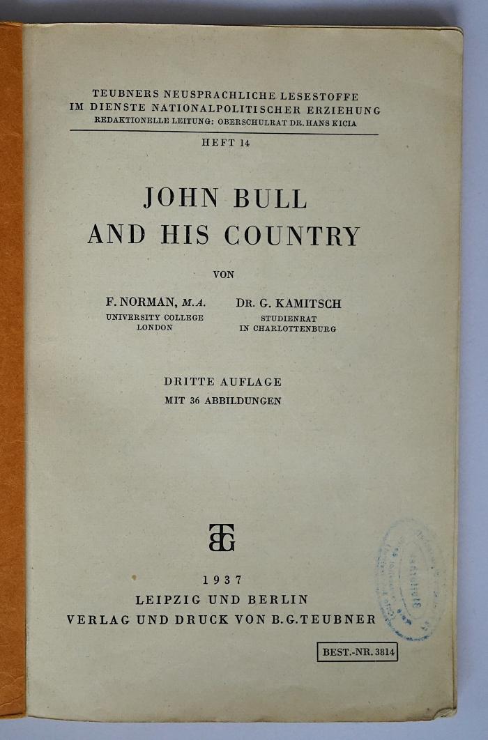SA 1848&lt;3&gt; : John Bull And His Country (1937)