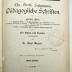 Pä 53 Salz 2 : 1 : Pädagogische Schriften. Erster Teil: Ameisenbüchlein (1899)