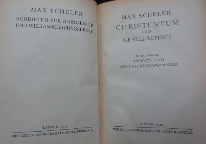 VIII 1639 3,2 2.Ex.: Christentum und Gesellschaft (1924)