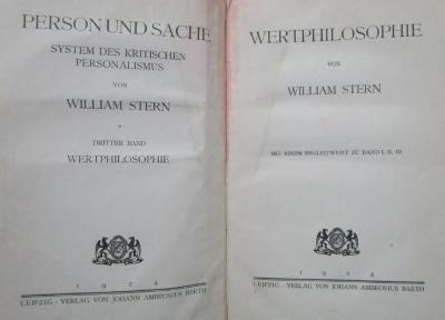 VIII 3432 1 3.Ex.: Wertphilosophie (1924)