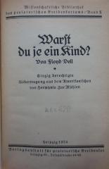 Pc 924: Warst du je ein Kind? (1924)