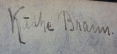 - (Braun, Käthe), Von Hand: Autogramm, Name; 'Käthe Braun.'. 