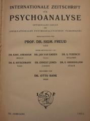 ZA;Ho 2589;5 ;7/1921 4.Ex.: Internationale Zeitschrift für Psychoanalyse. VII. Jahrgang, 1921 (1921)