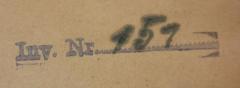 - (Preußen. Preußische Bau- und Finanzdirektion), Stempel: Inventar-/ Zugangsnummer; 'Inv. Nr. ............'. 
