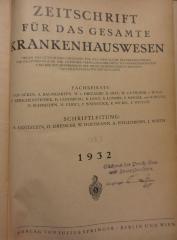 ZB;Ko 4167;509 ;x [28] 1932: Zeitschrift für das gesamte Krankenhauswesen. 1932 (1932)