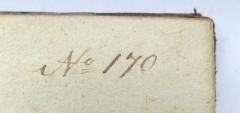 - (Fischel, August), Von Hand: Nummer; 'No 170'. 