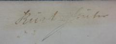 - ([...]ler, Kurt), Von Hand: Autogramm, Name; 'Kurt [...]ler'. 