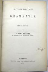 Spra 194/1 : Mittelhochdeutsche Grammatik. Ein Handbuch. (1877)