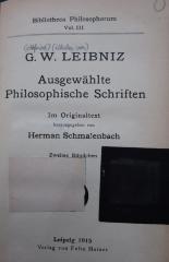 Hl 208 2: Ausgewählte Philosophische Schriften. Zweites Bändchen (1915)