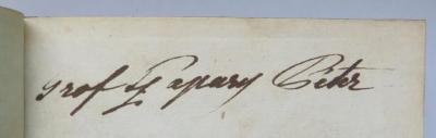 - (Graf[?] Gapary[?], Peter[?]), Von Hand: Autogramm; 'Graf[?] Gapary[?] Peter[?]'. 