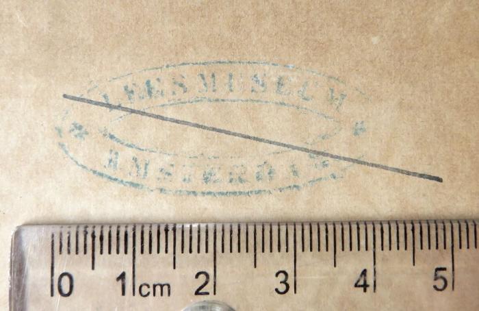 - (Leesmuseum Amsterdam), Stempel: Name, Ortsangabe; 'LEESMUSEUM AMSTERDAM'. 