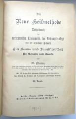 O 3178 (2) : Die neue Heilmethode. Lehrbuch der naturgemässen Lebensweise, der Gesundheitspflege und der arzneilosen Heilweise. II. Band (1901)