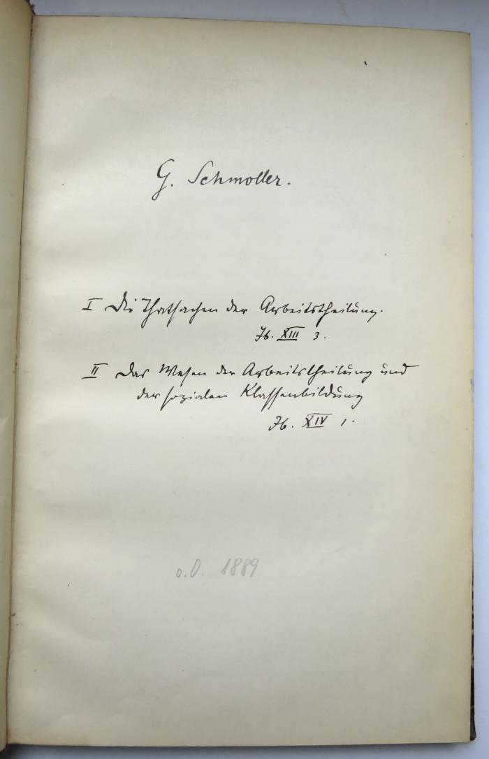 - (unbekannt), Von Hand: Notiz; '[Handschriftliche Ergänzung des nicht vorhandenen Titelblatts und Inhaltsverzeichnisses.]'. 