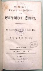 F 3486 (2) : Entwurf der Geschichte der europäischen Staaten. Zweyter Theil. (1823)
