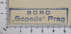 - (Sozialdemokratische Partei Deutschlands (SPD)), Stempel: Exlibris; 'BÜRO "Sopade" Prag'.  (Prototyp)