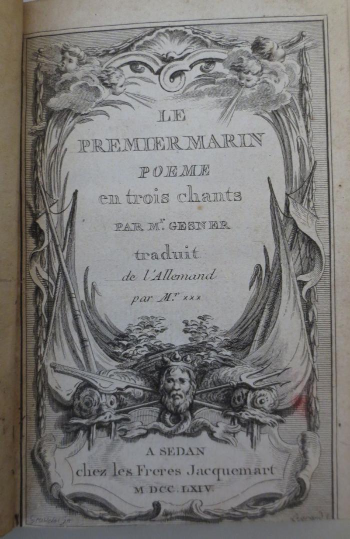  Le premier marin poeme en trois chants (1764)