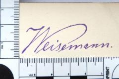 - (Weisemann, Ewald), Stempel: Autogramm; 'Weisemann.'. 