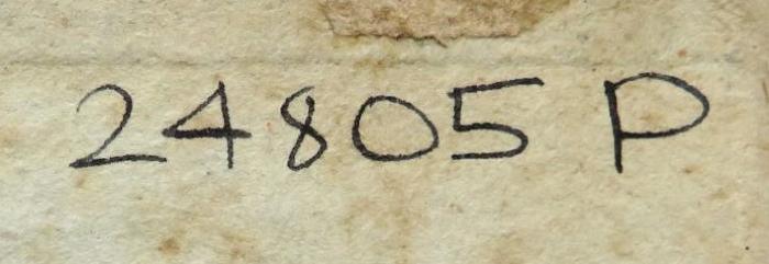 - (unbekannt), Von Hand: Nummer; '24805 P'. 