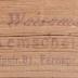 - (Weisemann, Ewald), Stempel: Name, Ortsangabe; 'Dr. Weisemann / Remscheid / Ludwigstr. 31 Fernspr. 2318'.  (Prototyp)
