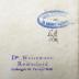 - (Weisemann, Ewald), Stempel: Name, Ortsangabe; 'Dr. Weisemann / Remscheid / Ludwigstr. 31 Fernspr. 2318'.  (Prototyp)