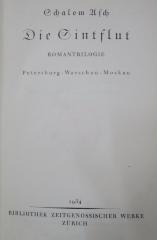 Cv 220: Die Sintflut. Romantrilogie. Petersburg - Warschau - Moskau (1934)