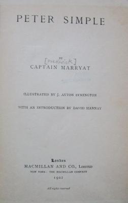 Cq 1805: Peter Simple (1902)