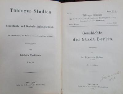 I 18658 4.Ex.: Geschichte der Stadt Berlin (1906)