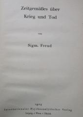 Hs 156: Zeitgemäßes über Krieg und Tod (1924)