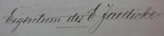 - (Jaedicke, E.), Von Hand: Name, Autogramm; 'Eigentum des E. Jaedicke.'. 