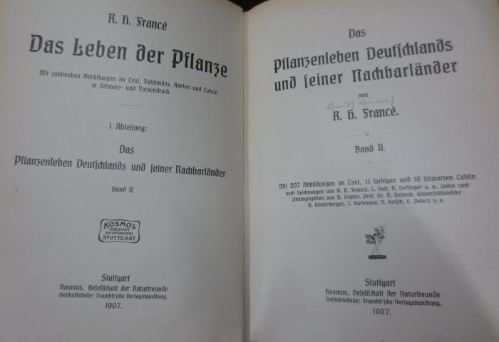X 3678: Das Pflanzenleben Deutschlands und seiner Nachbarländer (1907)
