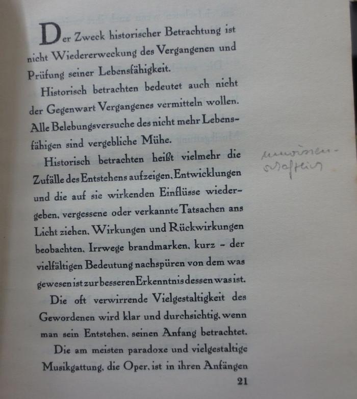 Dr 15 2.Ex. n.e.: Die deutsche Spieloper (1924);- (unbekannt), Von Hand: Annotation. 