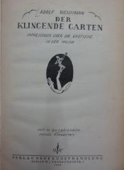 Do 381 n.e.: Der klingende Garten : Impressionen über das erotische in der Musik (1920)