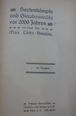 Uf 709: Seelenkämpfe und Glaubensnöte vor 2000 Jahren (1904)