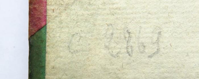 - (unbekannt), Von Hand: Signatur; 'C 2869'. 