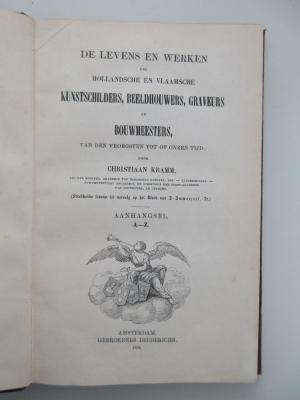 BD-4-457-7-rara : De Levens en Werken der  Hollandsche en vlaamsche Kunstschilders, Beeldhouwers, Graveurs en Bouwmeesters van den vroegsten tot op Onzen Tijd. (1864)