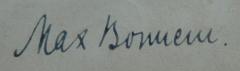 - (Bonnem, Max), Von Hand: Autogramm, Name; 'Max Bonnem.'. 