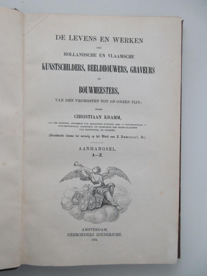 BD-4-457-7-rara : De Levens en Werken der  Hollandsche en vlaamsche Kunstschilders, Beeldhouwers, Graveurs en Bouwmeesters van den vroegsten tot op Onzen Tijd. (1864)