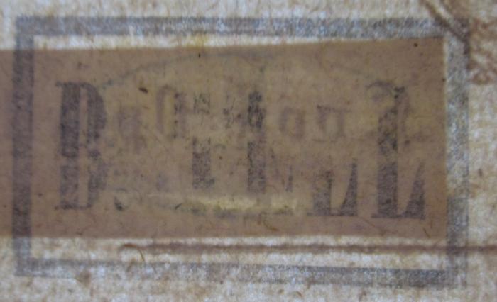 VIII 1394 2.Ex.: Critik der reinen Vernunft (1781);- (unbekannt), Stempel: . 