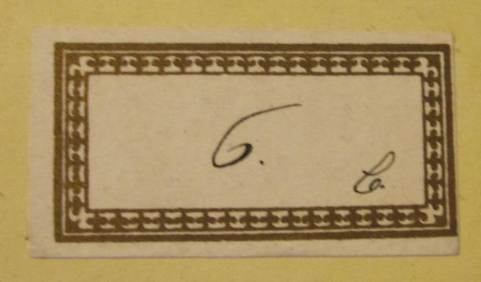 II 896 1-4 5.Ex.: Kosmos : Entwurf einer physischen Weltbeschreibung (1845-1858);- (unbekannt), Etikett: Signatur. 