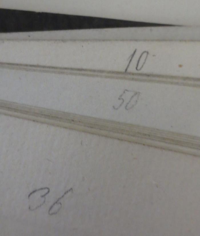-, Von Hand: Nummer, Notiz; '36 50 10'