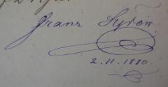 - (Syron, Franz), Von Hand: Autogramm, Datum; 'Franz Syron
2.11.1880'. 