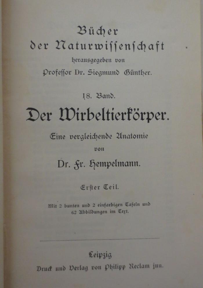  Der Wirbeltierkörper: Eine vergleichende Anatomie: Erster Teil