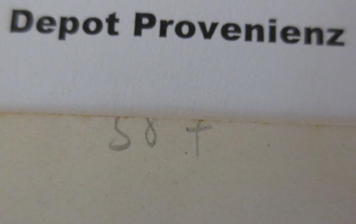 -, Von Hand: Nummer; '587'