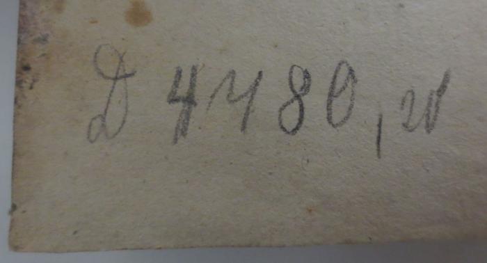 -, Von Hand: Signatur; 'D 4780,20'