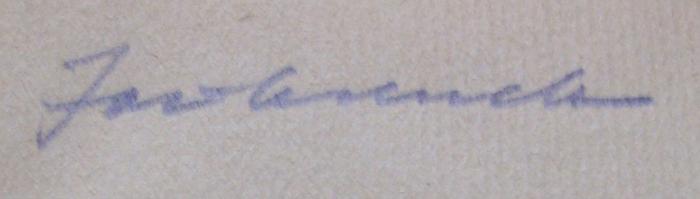 Uf 432 c 2.Ex.: Hebräisches und aramäisches Wörterbuch zum Alten Testament (1922);- (unbekannt), Von Hand: Autogramm, Name; '[...]'. 