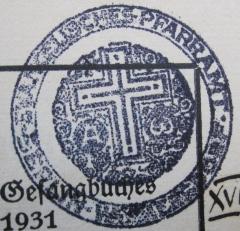 - (Evangelisches Pfarramt Berlin-Heinersdorf), Stempel: Abbildung, Berufsangabe/Titel/Branche, Name, Ortsangabe; 'Evangelisches Pfarramt
Berlin-Heinersdorf'.  (Prototyp)